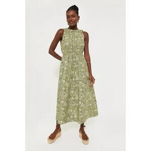 TUCKERNUCK Bergamot Floral Walker Sleeveless Tank Maxi Dress Green Size Medium